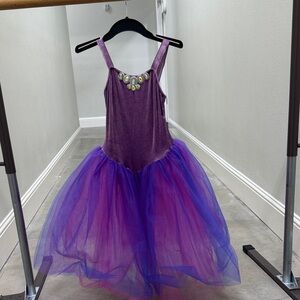 Revolution Purple and Blue Kids Dance Costume
